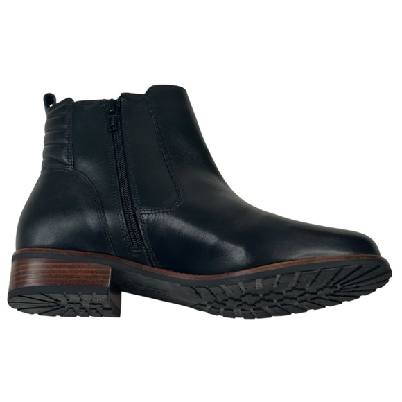 David Tate Luxe Black Leather Chelsea Boots Booties Womens Size 8W Wide New $210 - Picture 7 of 11